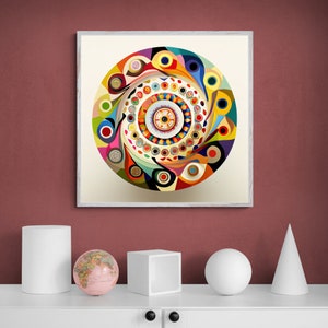 Mandala Art Printable,Zen Wall Art,Home Decor,Mandala Wall Decor, Download Custom Size Colourful Art Prints,Art Wall Print Decor
