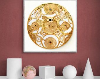Lámina artística de mandala zen: decoración colorida para el hogar (descarga digital)