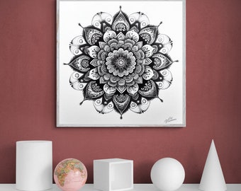 Zen Mandala Kunstdruck: Farbenfrohes Wohndekor (Digitaler Download)