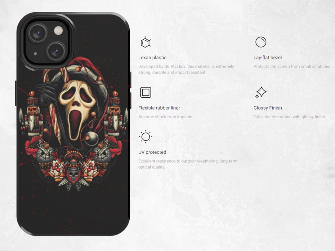 Ghostface Halloween Christmas Scream iPhone Case Bloody Holiday Classic ...