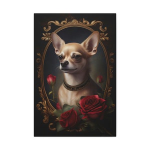Chihuahua Wall Art, Chihuahua  Canvas Painting, Chihuahua Portrait
