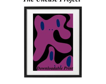 Abstract Purple Frog downloadable print