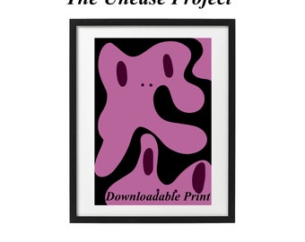 Abstract Purple Frog downloadable print