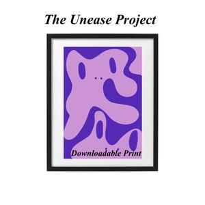 Abstract Pink/purple Frog downloadable print