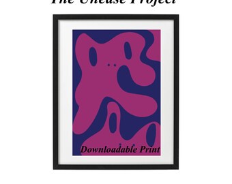 Abstract Purple Frog downloadable print