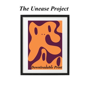 Abstract Orange Frog downloadable print