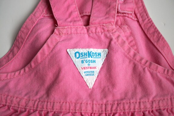 Vintage OshKosh Pink Overalls and Coordinating Sh… - image 4