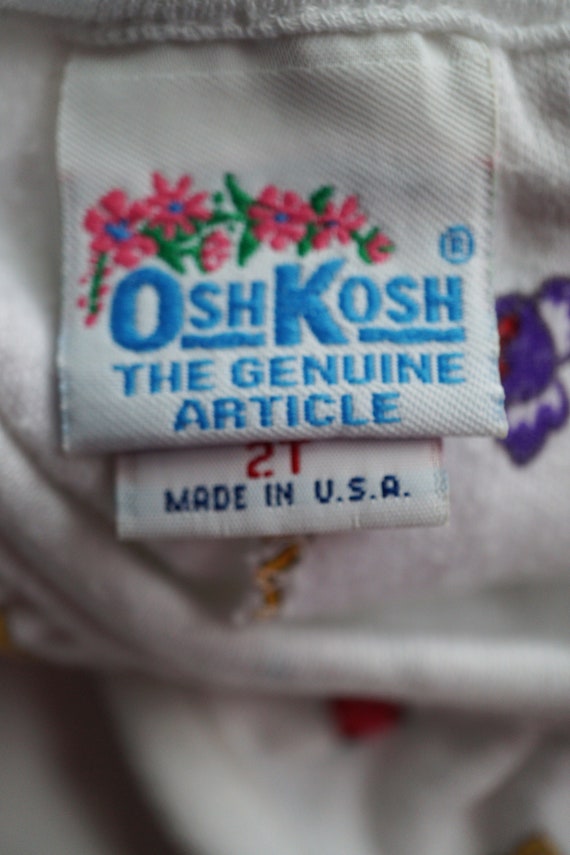 Vintage OshKosh Pink Overalls and Coordinating Sh… - image 9