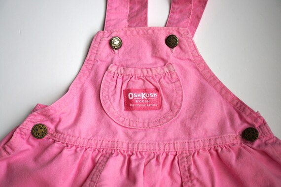 Vintage OshKosh Pink Overalls and Coordinating Sh… - image 3