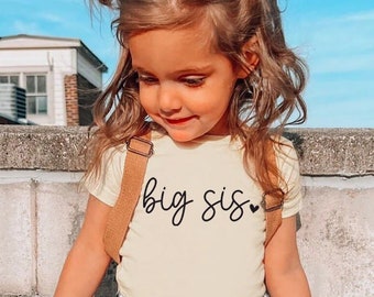 Grote zus shirt, grote zus shirt, grote zus shirt, zusje shirt, zus shirts zwangerschap aankondiging, baby aankondiging shirt