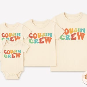 Retro Cousin Crew Toddler Shirt, Groovy Cousin Crew T-Shirt, Retro Cousins Shirts, Retro Kids Shirt, Boho Cousin Crew Shirt, Cousin Bodysuit