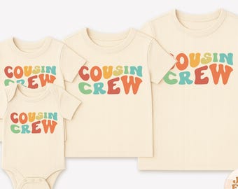 Retro Cousin Crew Toddler Shirt, Groovy Cousin Crew T-Shirt, Retro Cousins Shirts, Retro Kids Shirt, Boho Cousin Crew Shirt, Cousin Bodysuit