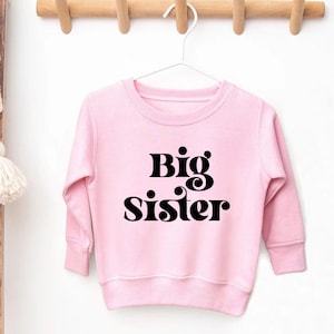 Sweat grande soeur, sweat grande soeur, pull soeur, promu grande soeur, sweat-shirt faire-part, pull fratrie, future grande soeur