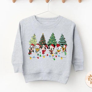 Mickey en vrienden kersttrui, kersttrui peuter, kerstboomtrui, Disney kinderkerst, kindertrui
