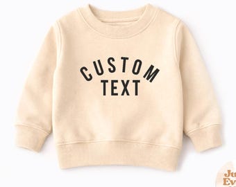Personalisiertes Kleinkind Sweatshirt, Individuelle Ankündigung Baby Body, Personalisiertes Kinder T-Shirt, Individuelle Kinder Rundhalsausschnitt, Individuelles Kleinkind T-Shirt