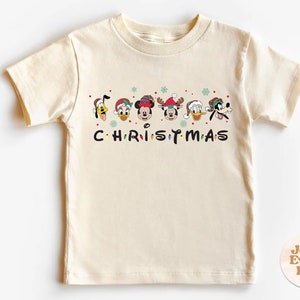 Mickey and Friends Christmas Shirt, Merry Christmas Shirt, Kids Christmas Shirt, Disney Toddler Shirt, Cute Winter Natural Toddler Tee