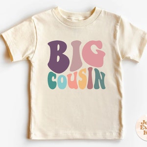 Big Cousin Toddler Shirt, Boho Retro Kids Shirt, Cute Big Cousin Natural Infant, Cute Girl Shirt, Cousin Crew Shirts For Baby, Cousin Crew