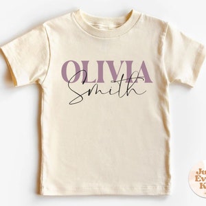 Personalized Girls Name Shirt, Custom Name Toddler Shirt, Custom Natural Kids Shirt, Personalized Kids Shirt, Custom Name Kids Tee, Name Tee