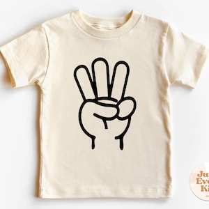 3rd Birthday Toddler Shirt, Third Birthday Kids Shirt, Third Birthday Natural Toddler Tee, 3rd Birthday Outfit, Three Kids Birthday Shirt