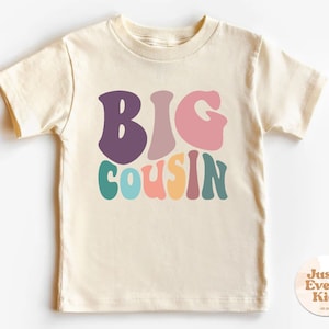Big Cousin Toddler Shirt, Boho Retro Kids Shirt, Cute Big Cousin Natural Infant, Cute Girl Shirt, Cousin Crew Shirts For Baby, Cousin Crew