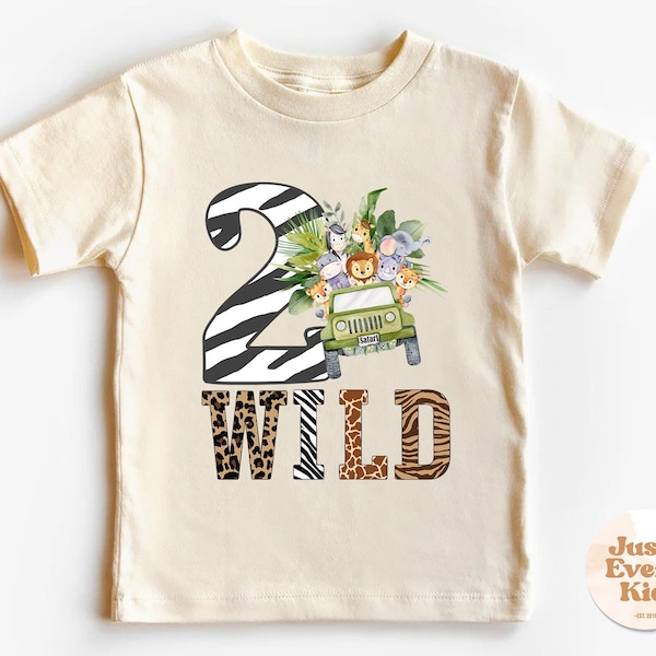 Two Wild Safari Birthday Shirt, 2nd Birthday Shirt, Two Wild Birthday, Wild 2nd Birthday, Safari Jungle Zoo Animal, Boho Birthday Natural