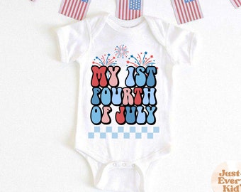 Mein erster 4. Juli Baby Body, niedlicher Sommer Body, 4. Juli Shirt, Volkstrauertag, Unabhängigkeitstag, Kinder Shirt, Freiheit Kleinkind T-Shirt