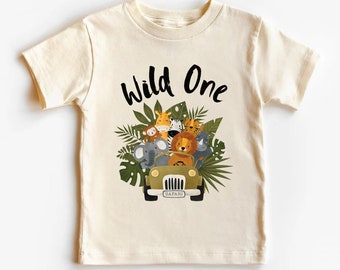 Wild One, Wild One Geburtstag, Safari Floral Zoo Jungle Shirt, Wilde Party, Geburtstagsfeier Outfit, Party Animal Shirt, erster Geburtstag, Bday Tee