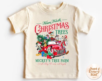 Tree Farm Mouse & Friends Christmas Shirt, Toddler Christmas Shirt, Mickey&#39;s Christmas Tee, Mickey and Friends Christmas Shirt, Kids Shirt