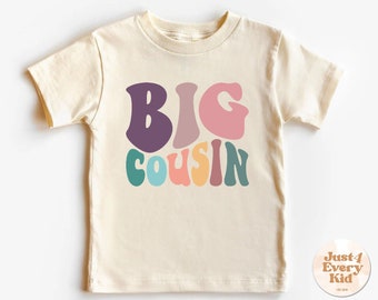 Big Cousin Toddler Shirt, Boho Retro Kids Shirt, Cute Big Cousin Natural Infant, Cute Girl Shirt, Cousin Crew Shirts For Baby, Cousin Crew