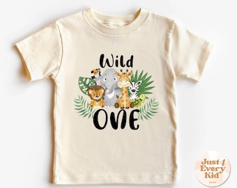 Wild One Shirt, erster Geburtstag Shirt, Safari Geburtstag Shirt, 1