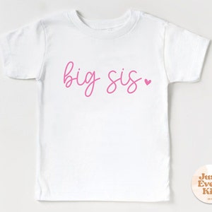 Big Sister Shirt, Big sis shirt, Big Sister Shirt, Little Sister Shirt, Sister Shirts Pregnancy Announcement, Baby Announcement Shirt White