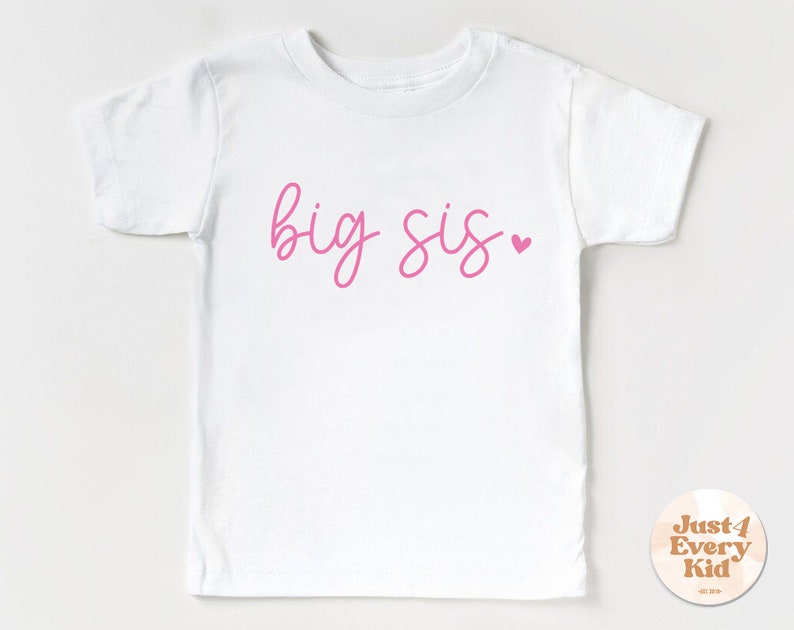 Big Sister Shirt, Big sis shirt, Big Sister Shirt, Little Sister Shirt, Sister Shirts Pregnancy Announcement, Baby Announcement Shirt White