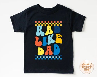 Rad Like Dad Kids Retro TShirt, Father's Day Retro Natural Infant, Toddler & Youth Tee, Toddler T-Shirt, Love My Dad Natural Shirt