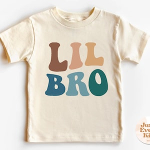 Lil Bro Baby Bodysuit, Cute Vintage Little Bro Bodysuit, Natural Little Brother Baby Body, Boys Natural Baby Body, Pregnancy Announcement
