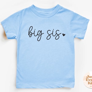 Big Sister Shirt, Big sis shirt, Big Sister Shirt, Little Sister Shirt, Sister Shirts Pregnancy Announcement, Baby Announcement Shirt Sky Blue