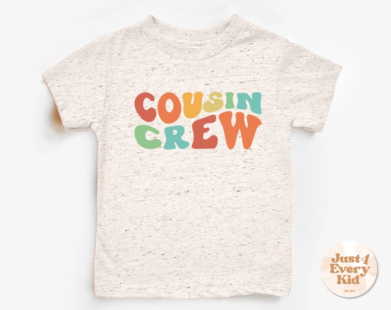 Chemise rétro Cousin Crew pour tout-petit, T-shirt Groovy Cousin Crew, Chemises Retro Cousins, Chemise rétro pour enfant, Chemise Boho Cousin Crew, Body Cousin image 4