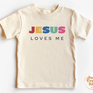 Jesus Loves Me Toddler T-Shirt, Jesus Loves Me Baby Bodysuit, Christian T-shirt, Religious Gift, Christian Kids Tee for Boy or Girl, Toddler