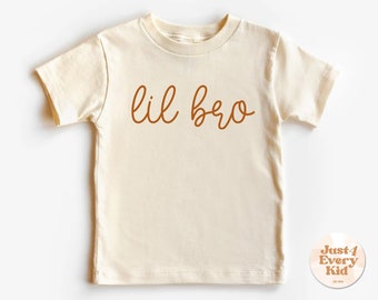 Lil Bro Baby Bodysuit, Cute Vintage Bodysuit, Natural Little Brother Baby Body, Little Brother Shirt, Siblings, Brother, New Baby, Bro Af