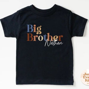 Chemise grand frère pour tout-petit, frère et sœur bébé naturel, chemise grossesse, body grand frère, chemise prénom, grand frère personnalisé, t-shirt pour jeune image 9