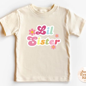Little Sister Shirt, Sister Baby Shirt, Baby Announcement Tee, Little Sister Retro Shirt, Lil Sis Toddler Baby Bodysuit, Sibling T-shirts