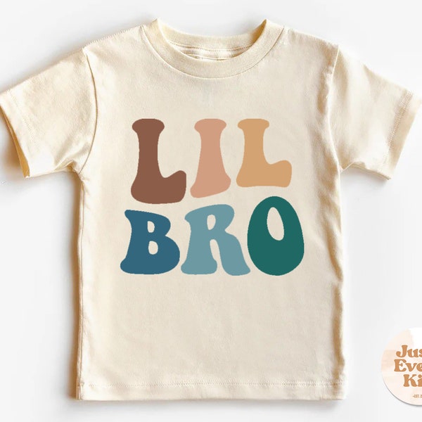 Lil Bro Baby Shirt, Cute Vintage Little Bro Shirt, Retro Pregnancy Announcement Shirt, Little Brother Natural Shirt, Natural Little Brother
