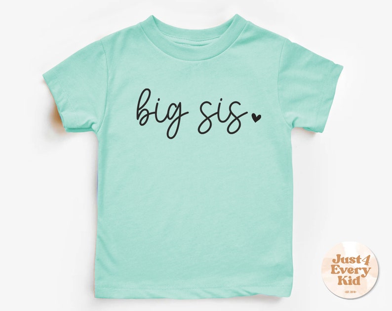 Big Sister Shirt, Big sis shirt, Big Sister Shirt, Little Sister Shirt, Sister Shirts Pregnancy Announcement, Baby Announcement Shirt Caribbean Blue