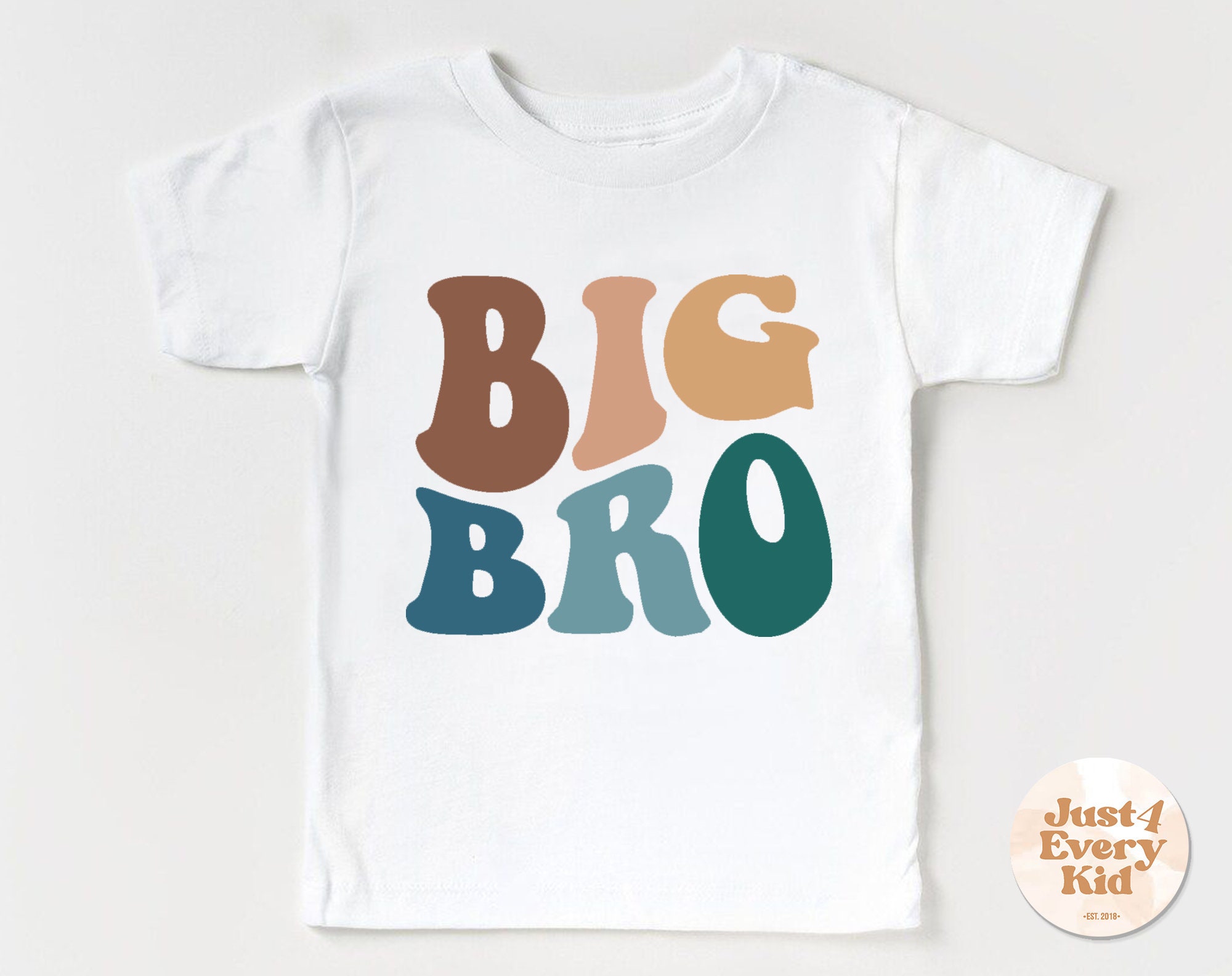 Big Bro Toddler Shirt, Cute Vintage Brother Kids Shirt, Natural Big Brother Toddler Tee, Sibling Natural Infant, Pregnancy Reveal Shirt