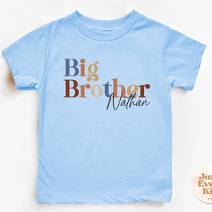 Big Brother Toddler Shirt, Sibling Natural Infant, Pregnancy Reveal Shirt, Big Brother Bodysuit, Name Shirt, Custom Big Brother, Youth Tee image 5