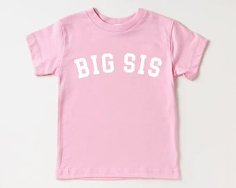 Big Sister Shirt, Big Sis, Cute Vintage Shirt, Retro Big Sister Kids Tee, Siblings Shirt, Big Sister Gift, Pregnancy Announcement, Sis Tee