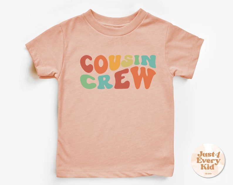 Chemise rétro Cousin Crew pour tout-petit, T-shirt Groovy Cousin Crew, Chemises Retro Cousins, Chemise rétro pour enfant, Chemise Boho Cousin Crew, Body Cousin image 5