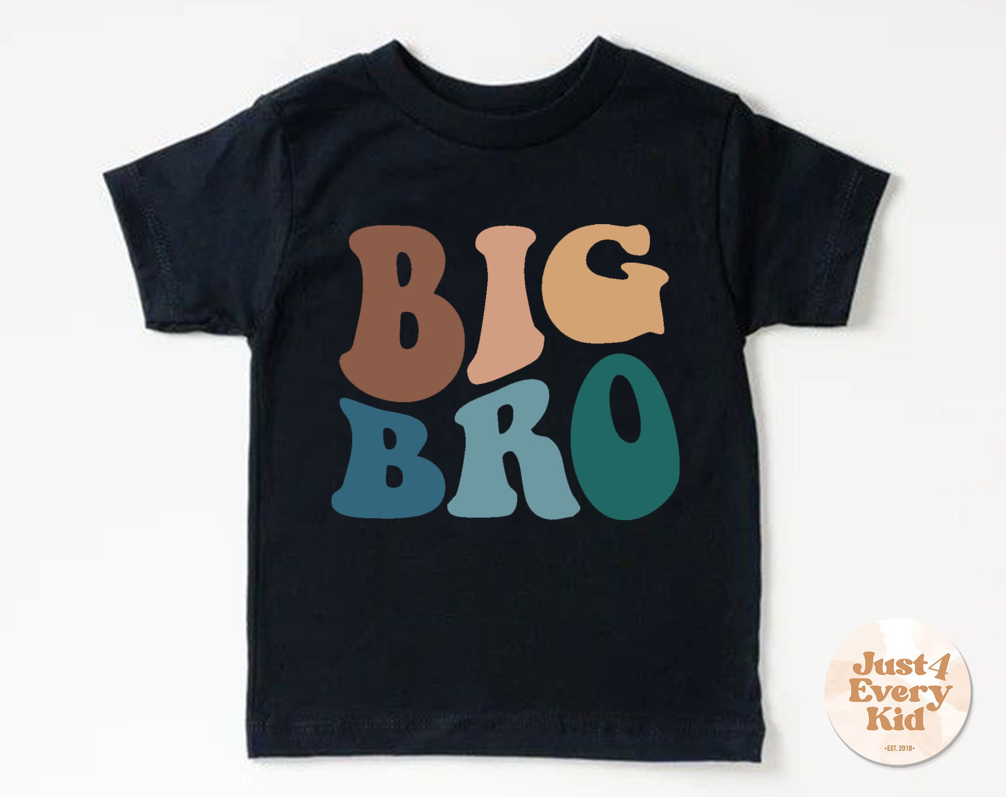 Big Bro Toddler Shirt, Cute Vintage Brother Kids Shirt, Natural Big Brother Toddler Tee, Sibling Natural Infant, Pregnancy Reveal Shirt