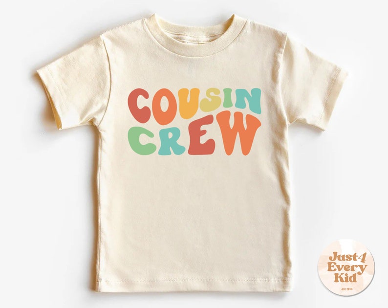 Chemise rétro Cousin Crew pour tout-petit, T-shirt Groovy Cousin Crew, Chemises Retro Cousins, Chemise rétro pour enfant, Chemise Boho Cousin Crew, Body Cousin image 1