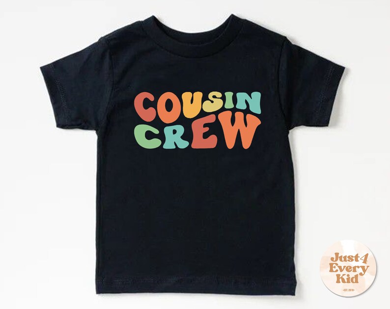 Chemise rétro Cousin Crew pour tout-petit, T-shirt Groovy Cousin Crew, Chemises Retro Cousins, Chemise rétro pour enfant, Chemise Boho Cousin Crew, Body Cousin image 3