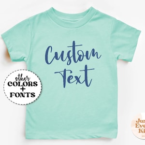 Chemise enfant personnalisée, T-shirt enfant personnalisé, T-shirt enfant personnalisé, Chemise enfant naturelle personnalisée, Votre texte ici, Jolie chemise enfant